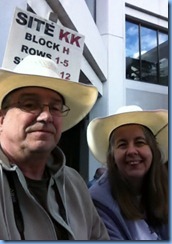 8803 Alberta Calgary Stampede Parade 100th Anniversary - in our seats waiting for parade