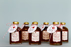 Mini bourbon bottle favors by Cacao Prieto made in their Brooklyn distillery.