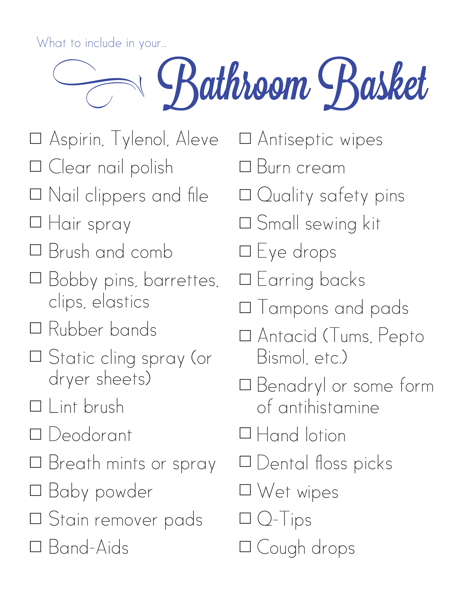 Bathroom basket