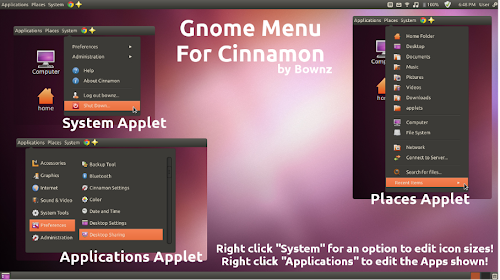 Gnome Menu su Cinnamon