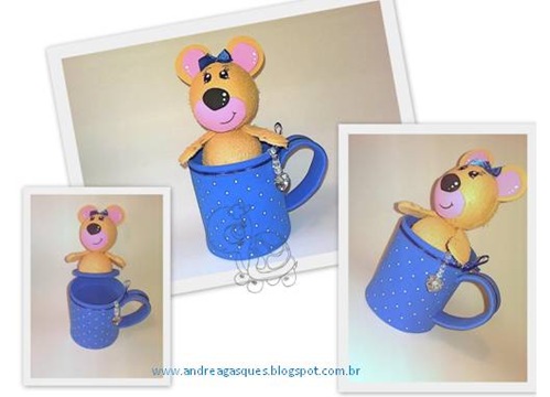 caneca ursinha em eva caneca ursinha