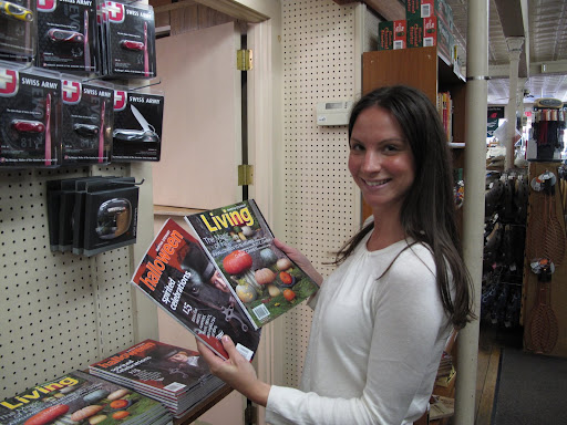 When we went to the Charles Department Store, Jessica was happy to see that the latest issues of Martha's magazines were front and center.  Don't forget that Sharkey and I are featured in the Halloween issue.