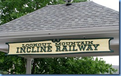 8781 Lookout Mountain, Tennessee - Incline Railway sign