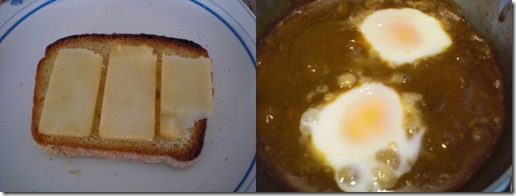 Curry porched egg Curry porched egg