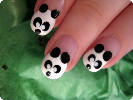panda nail art