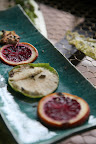 We also get fresh fruits and vegetables every day.  I'm partial to blood oranges.