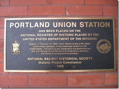 IMG_6672 Plaque at Union Station in Portland, Oregon on May 27, 2007