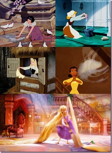 cleaning disney princesses