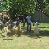 Sack race!