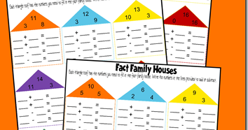 FREE Fact Family Math Worksheets for Kids