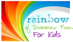 Rainbow of summer fun for kids