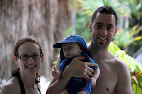 Oscar prepped for a swim
