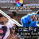 This was my first advertising piece I ever released to the public. It was printed as a postcard and released on the locals. I had fun with it but the layout is a bit cluttered. Oh, notice the eyes on the dog. I took the eyes from a photo of someone else (human). I staged the shots of myself holding all of these 'imaginary' pictures for this piece.