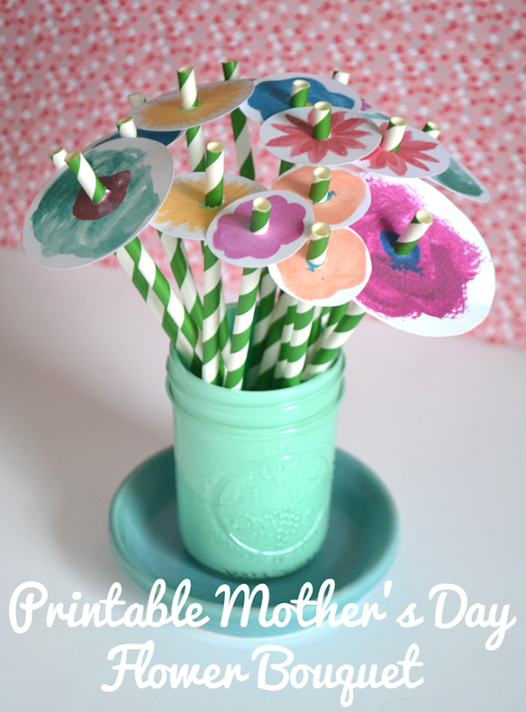 Watercolor Flower Printable - Create a Mother's Day Bouquet that won't wilt!