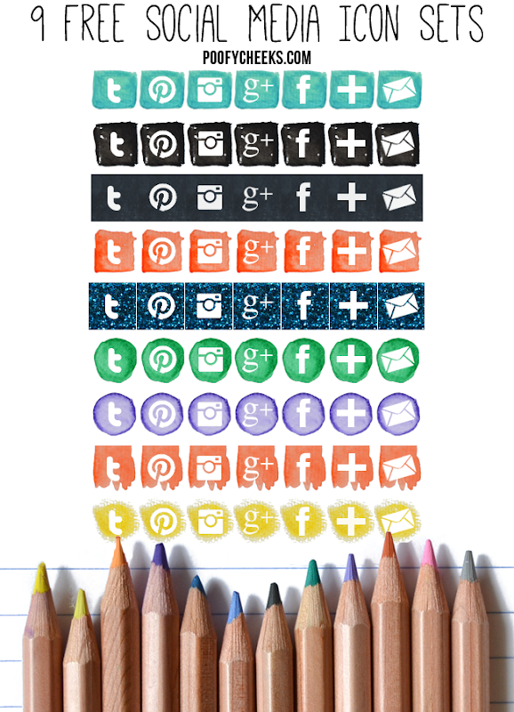 Back to Blog School: 9 Free Social Media Icon Sets