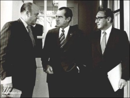 Melvin Laird, Richard Nixon & Henry Kissinger (From L to R)