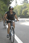 This was taken by the race photographer at the very top of the hard part of the hill. I was going about 2 feet per mile but damn I look sporty.