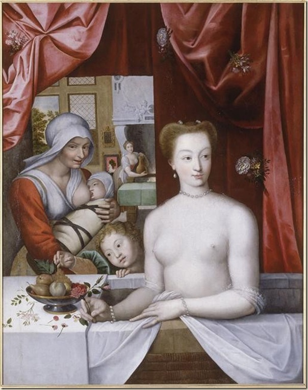Ecole de Fontainebleau, Portrait de Gabrielle d’Estrée Ecole de Fontainebleau, Portrait de Gabrielle d’Estrée