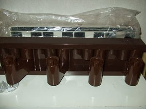 Brown Velca MiniVip coat rack with packaging Brown Velca MiniVip coat rack with packaging