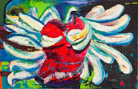Winged Heart, oil on canvas, 35x23