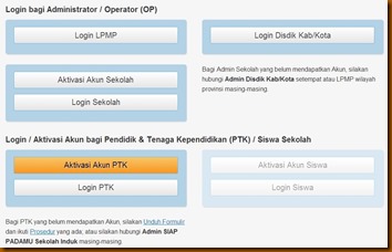 klik aktivasi ptk