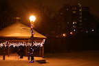 Gazebo on Silver Lake and our apartment building