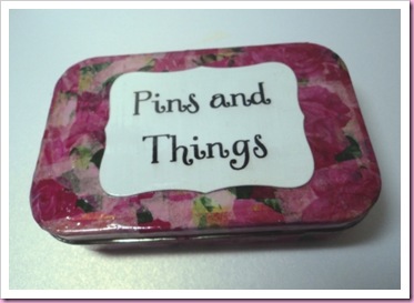 Pins And things Decopatch box