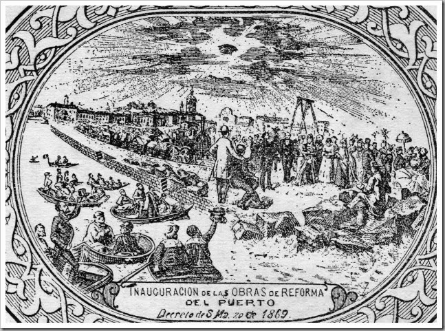 inaguracion obras puerto 1869 inaguracion obras puerto 1869