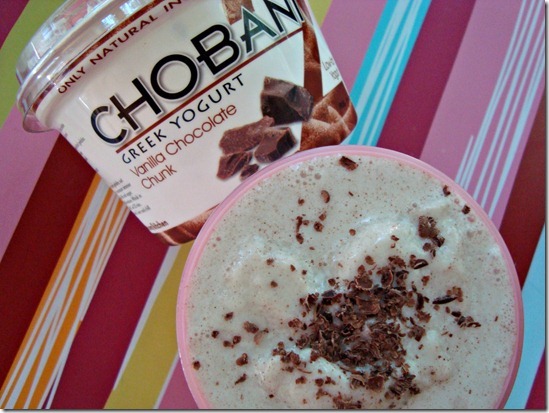 banana vanilla chocolate chunk milkshake