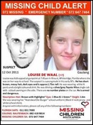 DE WAAL Louise KIDNAPPER IDENTIKIT OCT 12 2011