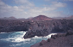 Volcanic seashore in Lanzarote Volcanic seashore in Lanzarote