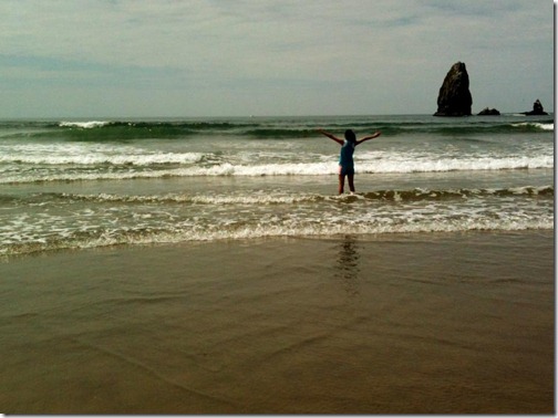 Katie loves the beach too