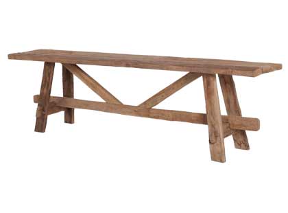 This bench feels like it belongs on the porch of the dining hall. At home, it would make an interesting and functional bench in a mudroom or kitchen.
(jaysonhomeandgarden.com) This bench feels like it belongs on the porch of the dining hall. At home, it would make an interesting and functional bench in a mudroom or kitchen.
(jaysonhomeandgarden.com)