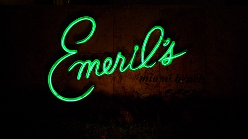 As soon as we arrived in Miami for our tailgate party broadcast, Operations Manager Neil Golub and I headed to Emeril's Miami Beach for an amazing dinner. Chef's family and friends were all there to celebrate the Saints and enjoy lots of great food.