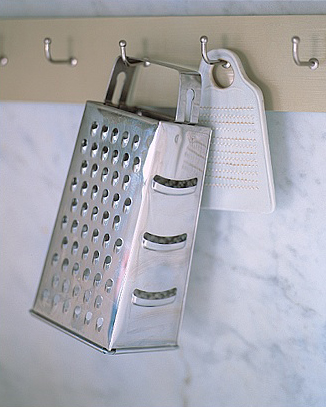 Use your walls as storage space. Install hooks and items like graters can find a permanent home.