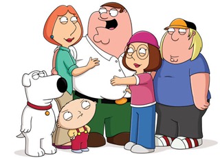 FAMILY GUY: The Griffin Family: (L-R) Brian, Lois, Stewie, Peter, Meg and Chris in FAMILY GUY part of Sunday's ANIMATION DOMINATION on FOX.  FAMILY GUY ™ and © 2010 TTCFFC ALL RIGHTS RESERVED.