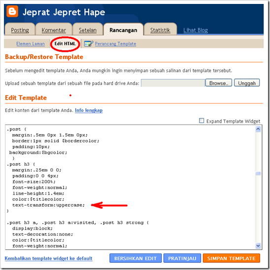 kode HTML membuat judul posting dalam huruf besar semua kode HTML membuat judul posting dalam huruf besar semua