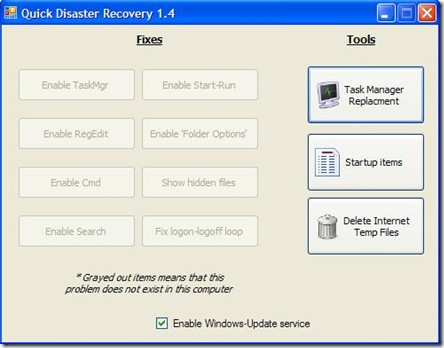 Quick Disaster Recovery 