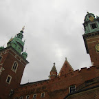 118-Poland-Krakow-Wawel Castle-A look up twin towers.JPG
