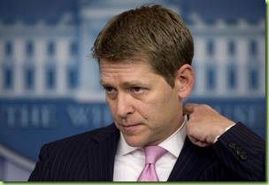 jay carney getting hot under the collar
