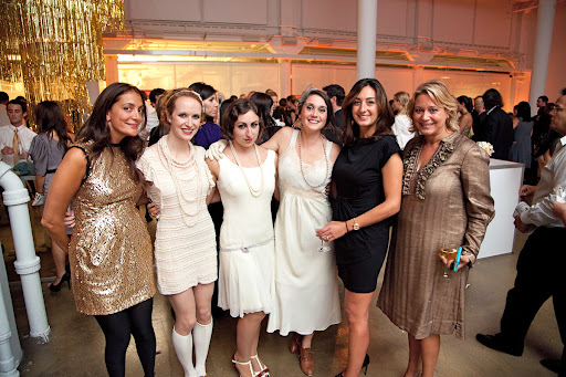 Carte Blanche (in white) here with (from left to right) Jennifer Zabinski from The Wedding Library, Audra Asencio from Martha Stewart, and Claudia Hanlin from The Wedding Library.