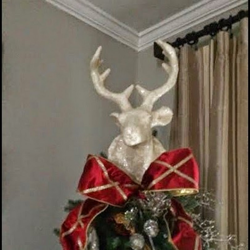 The Uptown Acorn: Tis the Season… Deer Head Tree Topper {Christmas 2014}