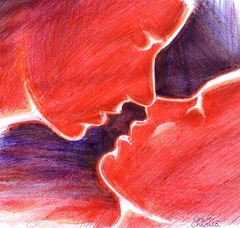 The last kiss pen drawing The last kiss pen drawing