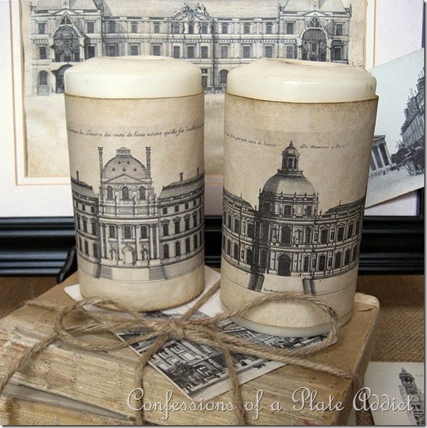 CONFESSIONS OF A PLATE ADDICT Parisian Architecture {Aged Paper} Candle Wraps CONFESSIONS OF A PLATE ADDICT Parisian Architecture {Aged Paper} Candle Wraps