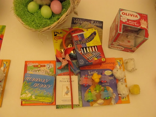 Back at my office, I lay out all of my toy store finds. I am ready to start making baskets.