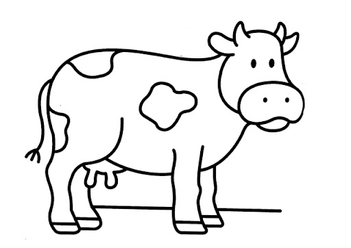 Vaca lechera animada para colorear - Imagui