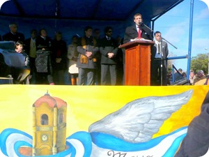 Juan Pablo de Jesús encabezó el acto del 25 de Mayo en San Clemente