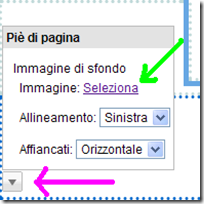 Immagine di sfondo Piè di pagina Gmail