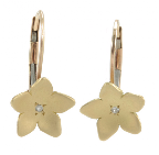 These 18k yellow-gold earrings with baby diamonds and 18k yellow-gold earwires ($798) are simple yet stunning.
