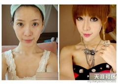 chinese girls makeup before and after  (2)